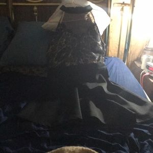 Black and gold dress